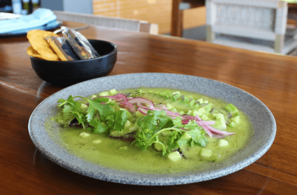 vegan ceviche with verde sauce